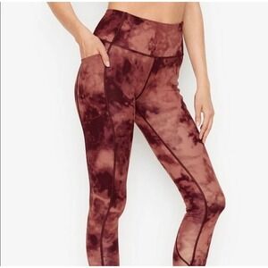 Victoria's Secret Knockout High-Rise Pocket Leggings (SIZE‎ 10)Tie Dye Maroon